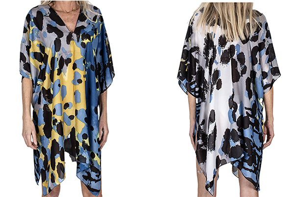 Zoagli by Moretti Milano silk dress 2 sides Yellow color 12405